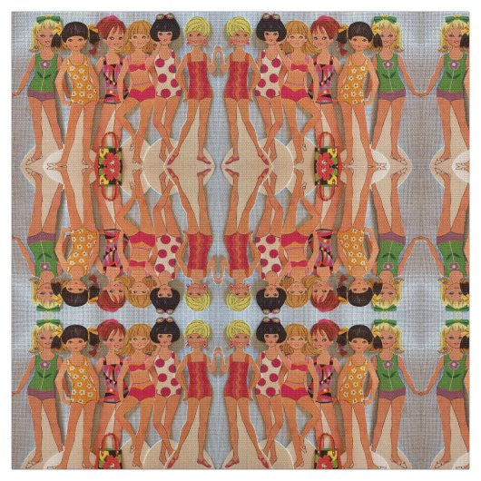 Sommer-Spaß-Papier-Puppen Stoff (Muster)