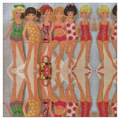 Sommer-Spaß-Papier-Puppen Stoff (Nahaufnahme)