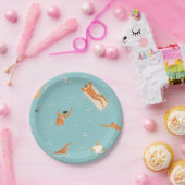 Sommer-Spaß-Pool-Party-Teller Pappteller (Party)