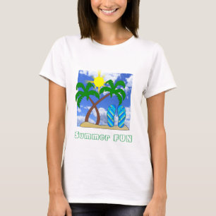 Sommer-Spaß-Strand-Themen-T-Shirt T-Shirt