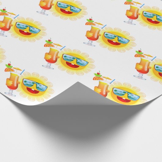 Sommer-Spaßsun-Packpapier Geschenkpapier (Ecke)