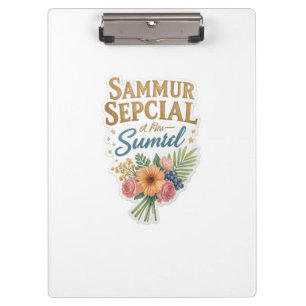 Sommer-Special-Blumen-Sticker Vintage Klemmbrett
