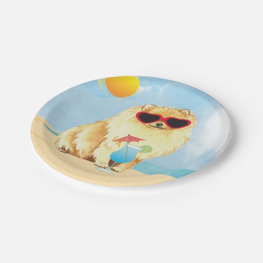 Sommer-Spitz Pappteller (Schrägansicht)