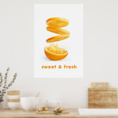 Sommer-Splash Obst-Wandkunst Poster (Küche)