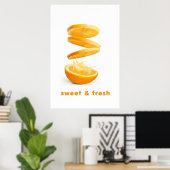 Sommer-Splash Obst-Wandkunst Poster (Heimbüro)