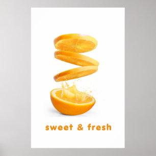 Sommer-Splash Obst-Wandkunst Poster
