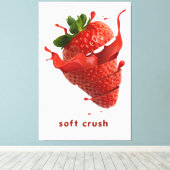 Sommer-Splash Obst Wandkunst Poster Leinwanddruck (Insitu (Holzboden))