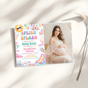 Sommer Splish Splash Baby Shower Party Foto Einladung