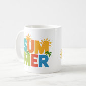 SOMMER Split Pop - Farbenfrohe tropische Farben Kaffeetasse (Vorderseite Links)