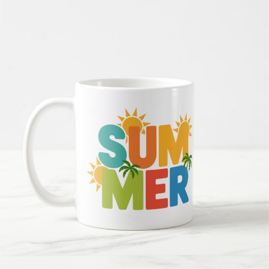 SOMMER Split Pop - Farbenfrohe tropische Farben Kaffeetasse (Links)