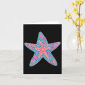 Sommer Starfish, Preppy Coasty Summer Funny Gift W Karte (Gelbe Blume)