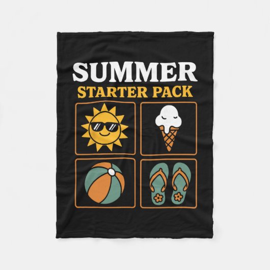 Sommer Starter Pack Sonnen Flip Flops Ll Und Eiscr Fleecedecke (Vorderseite)