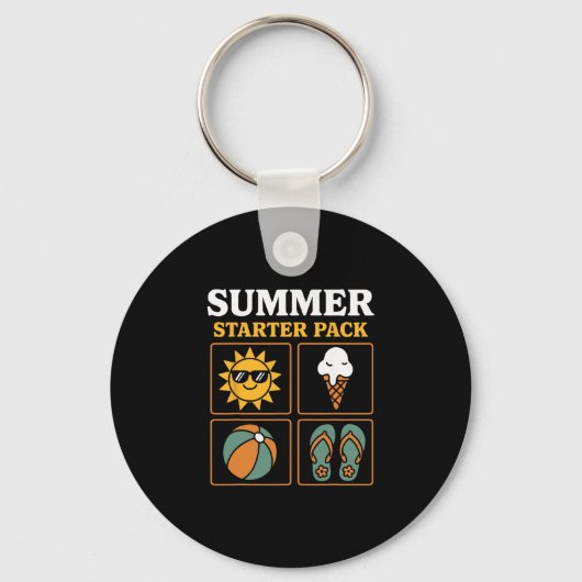 Sommer Starter Pack Sonnen Flip Flops Ll Und Eiscr Schlüsselanhänger (Vorderseite)
