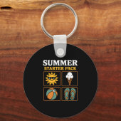 Sommer Starter Pack Sonnen Flip Flops Ll Und Eiscr Schlüsselanhänger (Vorderseite)