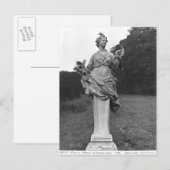 Sommer, Statue im Garten Postkarte (Vorne/Hinten)