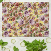 Sommer-Stiefmütterchen-Wildblumen-Monogramm Handtuch (Gefaltet)