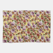Sommer-Stiefmütterchen-Wildblumen-Monogramm Handtuch (Horizontal)