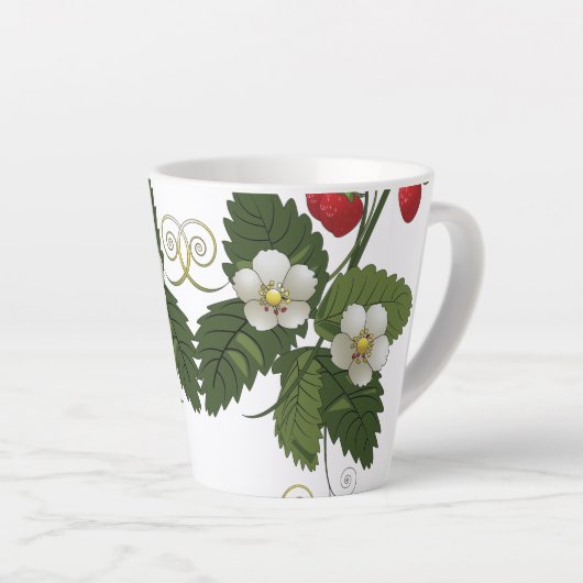 Sommer-Stil-Erdbeere Milchtasse (Rechte Ecke)