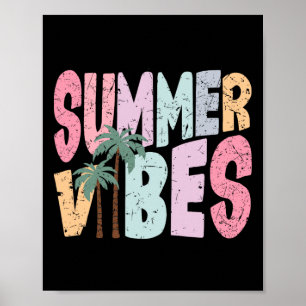 Sommer Stimmung Hallo Sommerferien Groovy Kreuzfah Poster