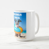 Sommer Stimmung Hund am Strand Kaffeetasse (VorderseiteRechts)