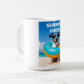 Sommer Stimmung Hund am Strand Kaffeetasse (Vorderseite Links)