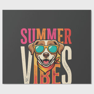 Sommer Stimmung Hund Sonnenbrille Geschenkpapier