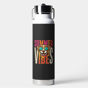 Sommer Stimmung Hund Sonnenbrille Trinkflasche