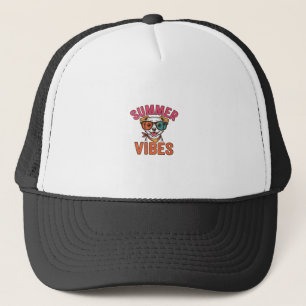 Sommer Stimmung Hund Sonnenbrille Vintage-Shirt-De Truckerkappe