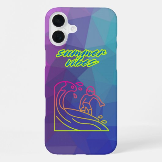 Sommer Stimmung Junge surft  iPhone Hülle (Rückseite)