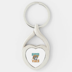 Sommer Stimmung Katze Vintage Gravur Design_1 Schlüsselanhänger