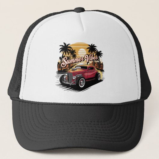 Sommer Stimmung Klassiker Auto Truckerkappe (Vorderseite)