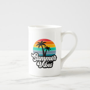 Sommer Stimmung mit Palmen Design Porzellantasse