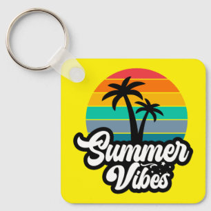 Sommer Stimmung mit Palmen Design Schlüsselanhänger