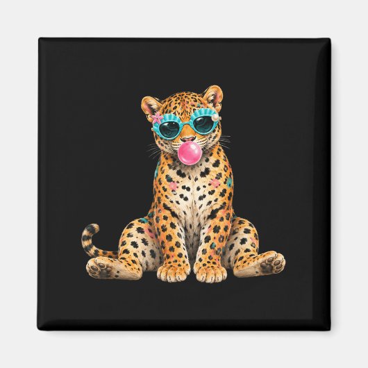 Sommer Stimmung Strandurlaub Leopard Bläst Luftbla Magnet (Vorne)