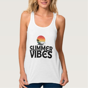 SOMMER-STIMMUNG STRANDURLAUB ZITATE TYPOGRAPHIE TANK TOP