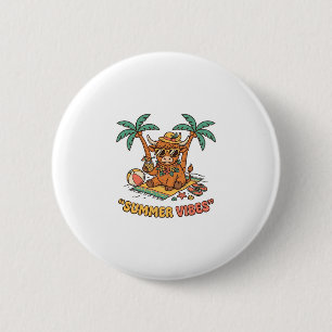 Sommer Stimmung Süße Highland-Kuh Strandurlaub-Shi Button