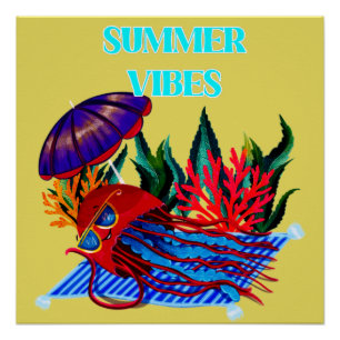 Sommer Stimmung - Süße Quallen Entspannung Poster
