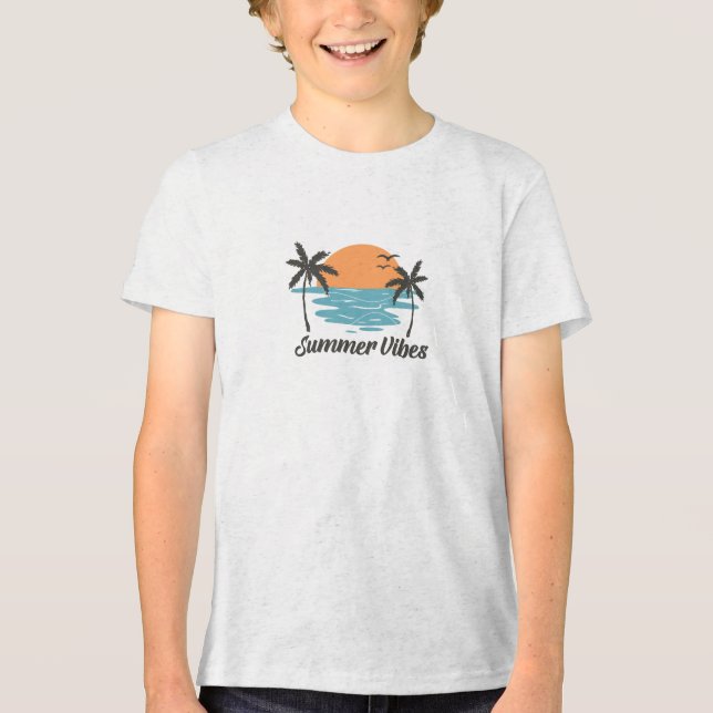 Sommer Stimmung Tri-Blend Shirt (Vorderseite)