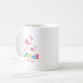 Sommer Stimmung Und Flamingos Kaffeetasse (Vorderseite Links)