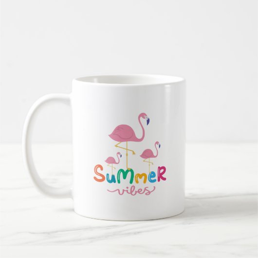 Sommer Stimmung Und Flamingos Kaffeetasse (Links)