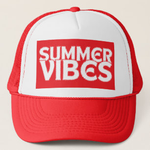 SOMMER-STIMMUNG WEISSE TYPOGRAPHIE TRUCKERKAPPE