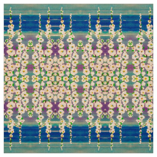 Sommer-Stocksrose Stoff (Muster)