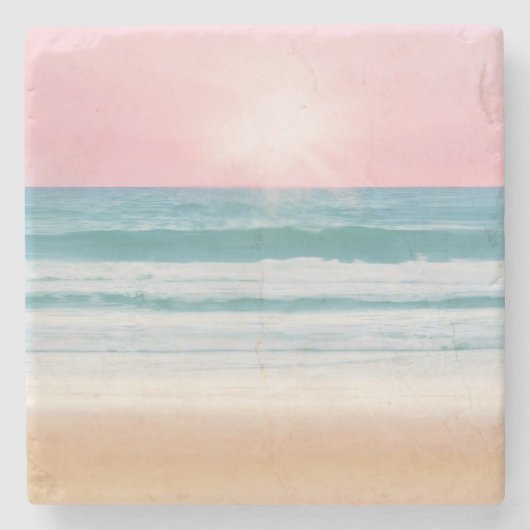 Sommer Strand Design Stein Untersetzer (Vorderseite)