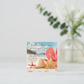 Sommer-Strand-Ereignis-Party-Geschäfts-Karte Quadratische Visitenkarte (Stehend Vorderseite)