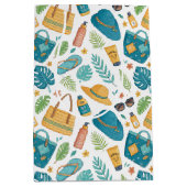 Sommer Strand Essentials Muster (1) Mittlere Geschenktüte (Vorderseite)