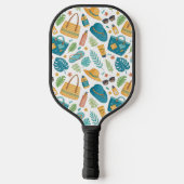 Sommer Strand Essentials Muster (1) Pickleball Schläger (Rückseite)