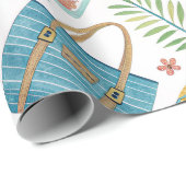 Sommer Strand Essentials Muster (2) Geschenkpapier (Rolleneckpunkt)