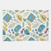Sommer Strand Essentials Muster (2) Geschirrtuch (Horizontal)