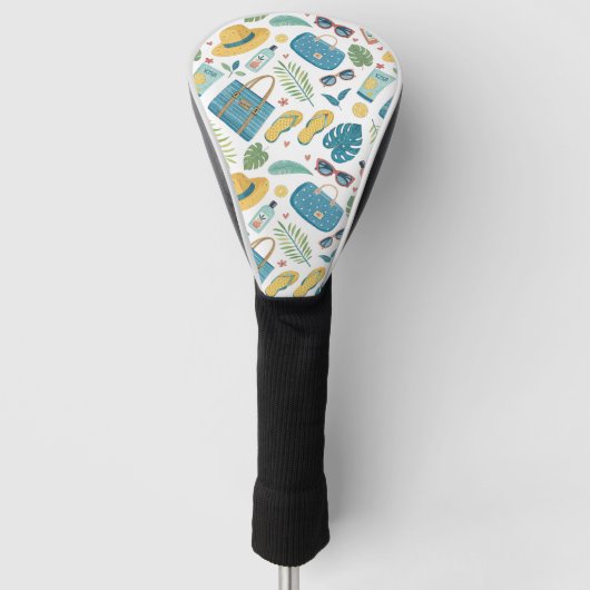 Sommer Strand Essentials Muster (2) Golf Headcover (Vorderseite)