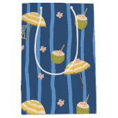Sommer Strand Essentials Muster (2) Mittlere Geschenktüte (Vorderseite)